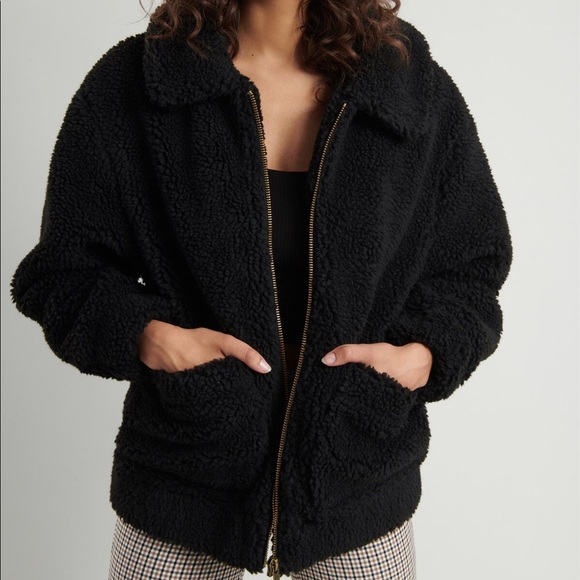 Garage Jackets & Blazers - BLACK PIXIE SHERPA COAT